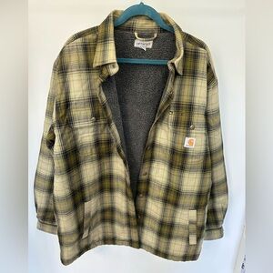 CARHARTT Men's Relaxed Fit Fleece Lined Plaid Shirt